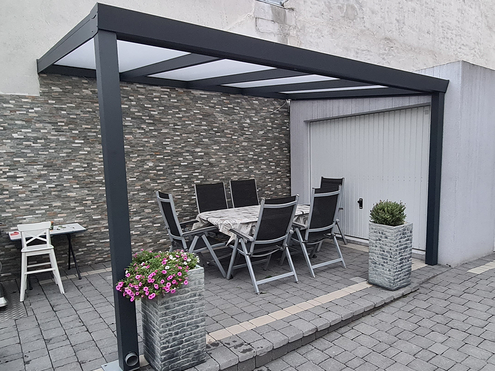 Aluminium Carport Schwarz