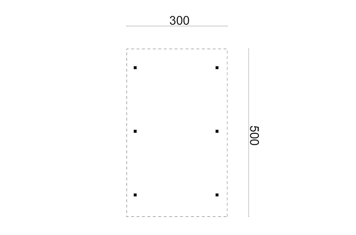 Carport Holz einzel Plan