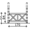 Brüstung Andreaskreuz Plan