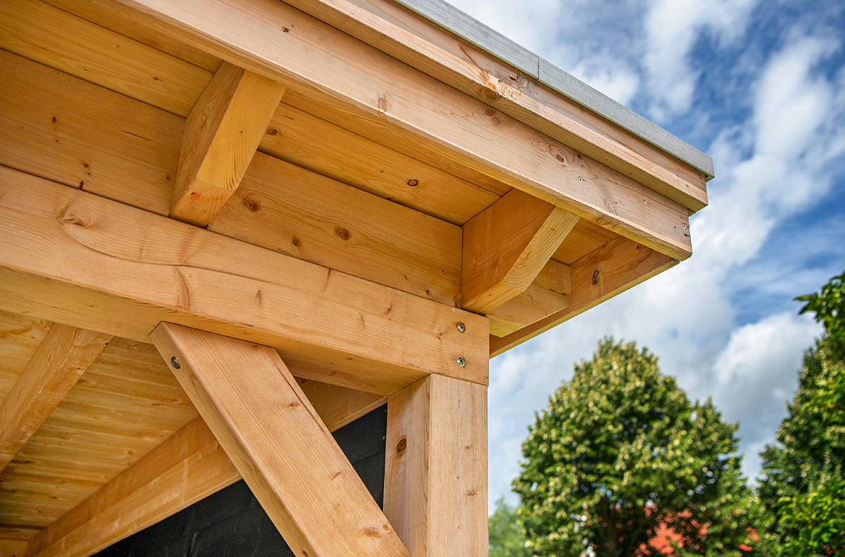 Terrassenüberdachung Holz Premium freistehend Detail