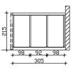 Seitenwand Polycarbonat 305x200 Plan