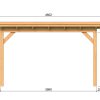 Terrassenüberdachung Holz Norrimi Seitenansicht 450