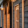 Terrassenüberdachung Holz Satteldach Fenster